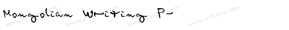 Mongolian Writing P字体转换